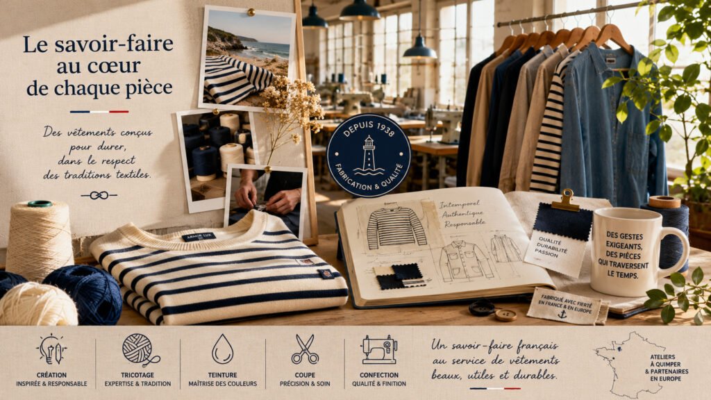 Vêtements représentant un atelier de confection français