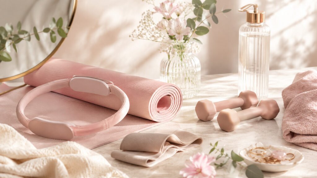 Tapis de sol et accessoires pour pratiquer le Pilates à la maison